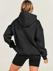 Dropped Shoulder Long Sleeve Hoodie | Hoodies Daverri Fashions