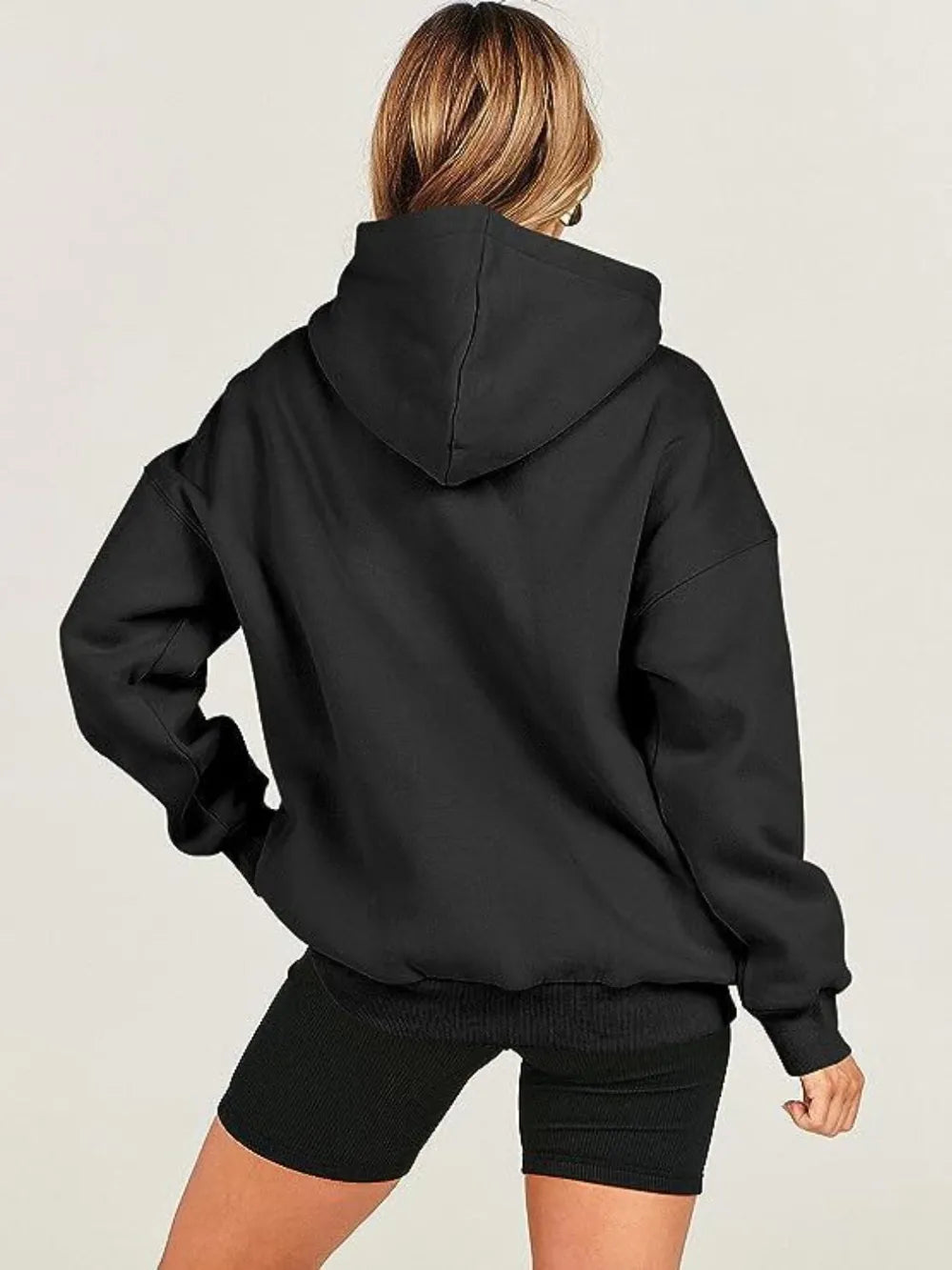Dropped Shoulder Long Sleeve Hoodie | Hoodies Daverri Fashions