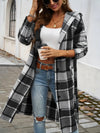 Devine Plaid Long Sleeve Hooded Coat - DAVERRI FASHIONS