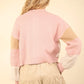 VERY J Color Block Button Down Textured Sweater Cardigan Cardigans