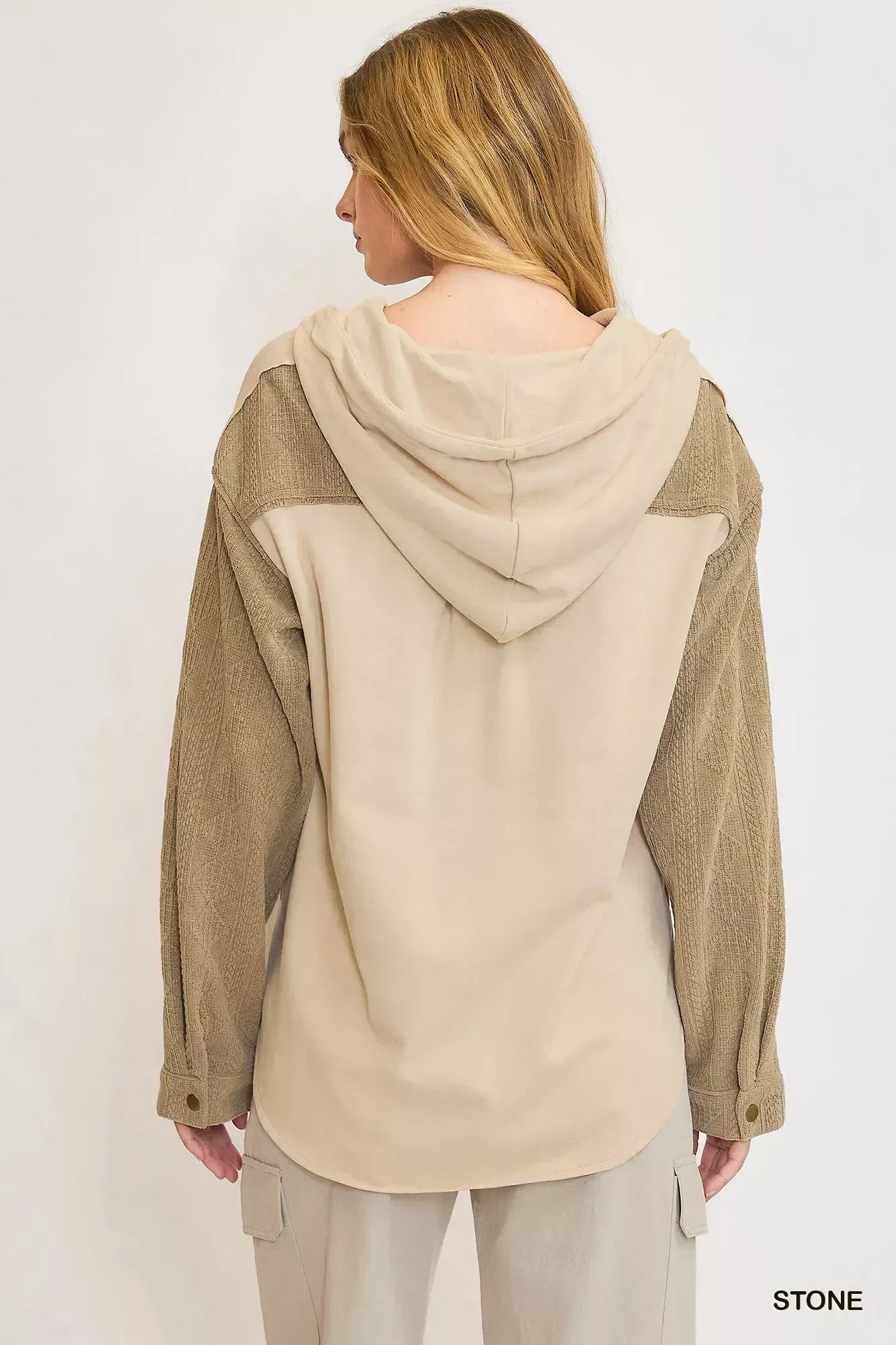 Umgee Washed French Terry Shacket - DAVERRI FASHIONS