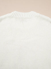 Embroidered Bow Boots Graphic Drop Shoulder Sweater | Sweaters Daverri Fashions