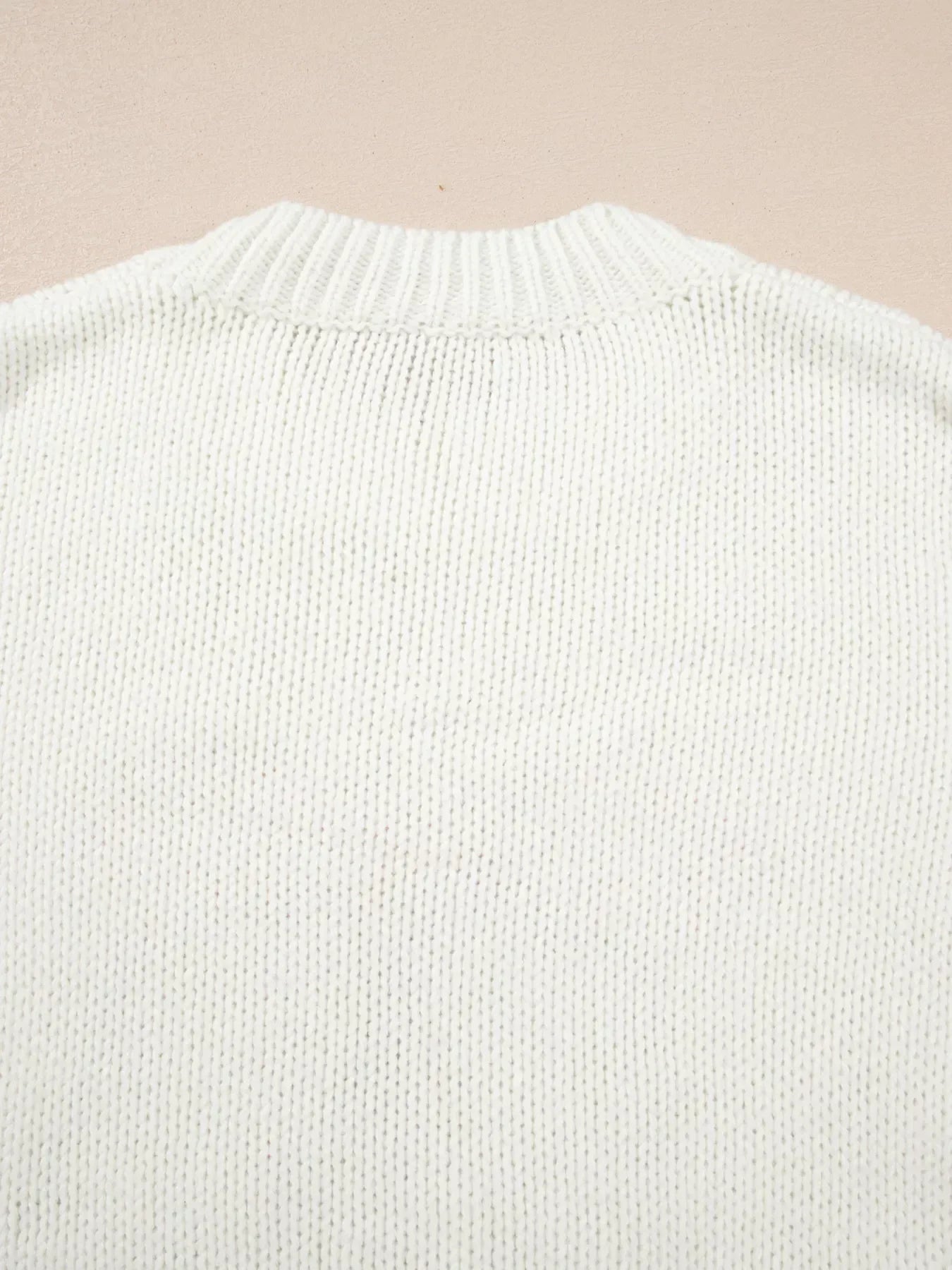 Embroidered Bow Boots Graphic Drop Shoulder Sweater - DAVERRI FASHIONS