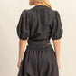 HYFVE Front Tie Top and Bubble Hem Shorts Shorts Sets