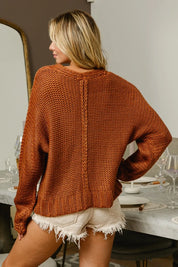 BiBi V-Neck Cable Knit Sweater | Sweaters Daverri Fashions