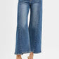 RISEN High Rise Crop Wide Leg Jeans with Step Hem - DAVERRI FASHIONS