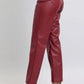 Judy Blue High Waist Tummy Control Faux Leather Straight Pants Plus Size - DAVERRI FASHIONS