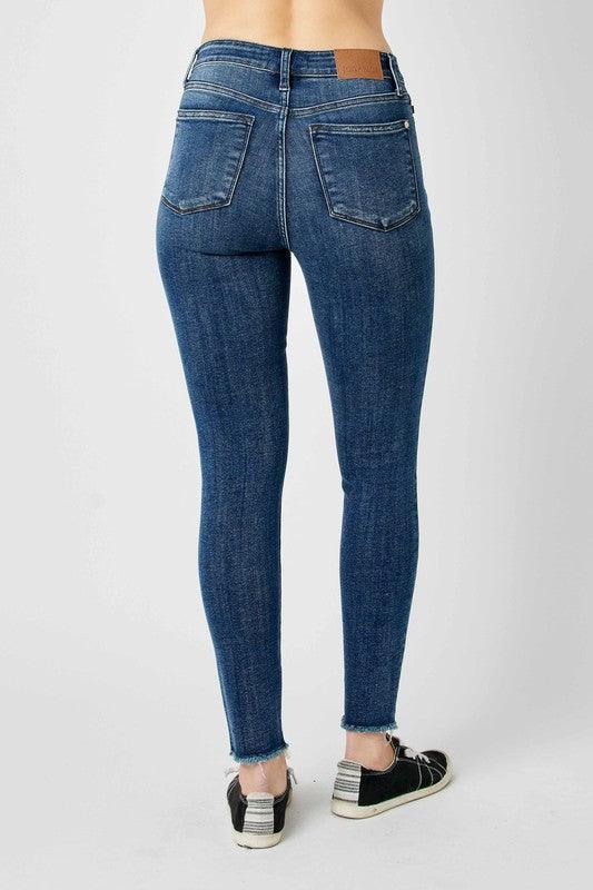 Judy Blue Full Size High Waist Distressed Skinny Jeans - DAVERRI FASHIONS