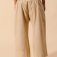 SO ME Mid Rise Wide Leg Chino Pants With Pockets Pants