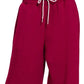 Zenana Scuba Drawstring Pants Cabernet - DAVERRI FASHIONS