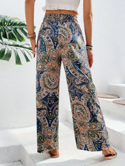 Printed Wide Leg Pants | Pants Daverri Fashions