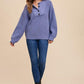 Annie Wear Half Button Ribbed Hem Sweater Sweaters