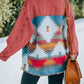 Aztec Print Button Up Jacket - DAVERRI FASHIONS