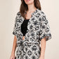 VERY J Plus Size Tropical Printed Shirt Top & Shorts Set Plus Shorts Sets