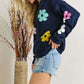 ADORA Flower Popped Sweater Plus Size - DAVERRI FASHIONS