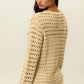 BiBi Round Neck Openwork Knit Cover Up Cover-Ups