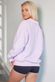 Quarter Zip Dropped Shoulder Sweatshirt | Sweatshirts Daverri Fashions