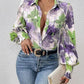 Daverri Fashions Floral Print Long Sleeve Shirt - DAVERRI FASHIONS