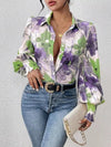 Daverri Fashions Floral Print Long Sleeve Shirt - DAVERRI FASHIONS