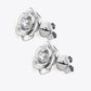 Adored Moissanite Flower 925 Sterling Silver Earrings - DAVERRI FASHIONS
