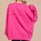 Ces Femme Exposed Seam Long Sleeve Sweatshirt - DAVERRI FASHIONS