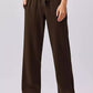 Brown loose-fit jogger pants with elastic waistband in Daverri set