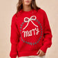 BiBi Christmas Wreath Merry Letter Knit Top - DAVERRI FASHIONS