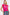 Mittoshop Contrast Letter Round Neck Cap Sleeve Knit Top Hot Pink