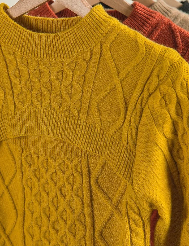 BiBi Cable-Knit Sweater with Cut Out Chest Detail | Daverri Fashions