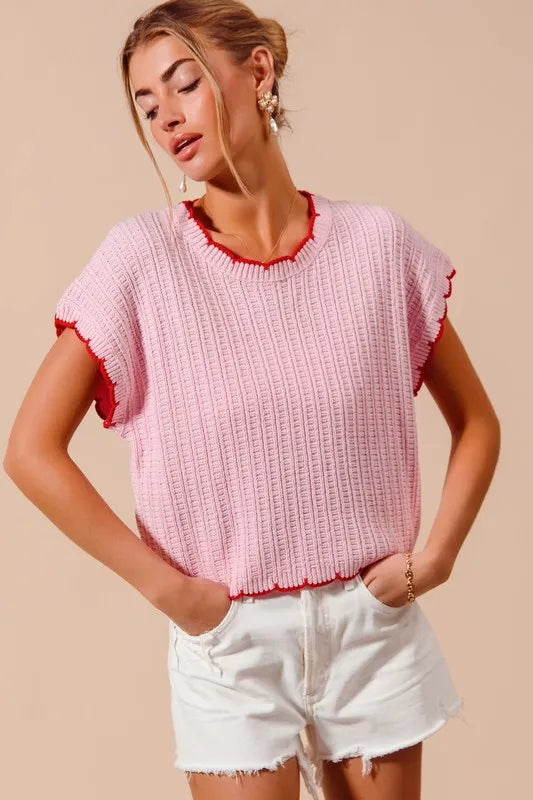 SO ME Textured Light Weight Sweater Dolman Top Sweaters