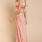 POL Elastic Waistband Wide Leg Pants with Drawstring - DAVERRI FASHIONS