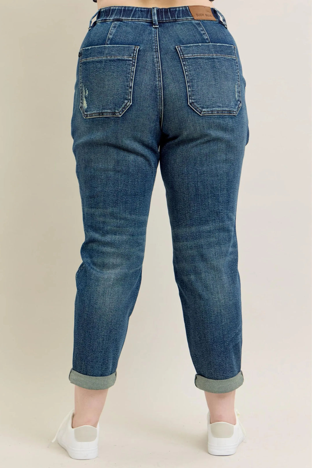 Judy Blue Full Size HW Vintage Wash Jeans w/ Drawstring | Jeans Daverri Fashions
