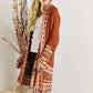 ADORA Plus Size Fringe Hem Aztec Border Cardigan - DAVERRI FASHIONS