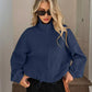 Drawstring Hem Textured Long Sleeve Jacket - DAVERRI FASHIONS