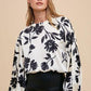 Annie Wear Frill Printed Balloon Sleeve Blouse - DAVERRI FASHIONS