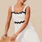 SO ME Scallop Ric Rac Trimmed Wide Leg Jumpsuit Jumpsuits