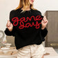 BiBi Game Day Metallic Letter Sweater - DAVERRI FASHIONS