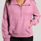 Daverri Fashions Half Zip Long Sleeve Sweatshirt - DAVERRI FASHIONS
