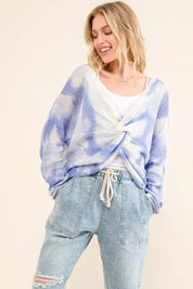 BLUE And The Why Blue Tie Dye Twisted Sweater | Sweaters Daverri Fashions