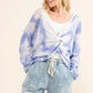 And The Why Blue Tie Dye Twisted Sweater - DAVERRI FASHIONS