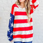 And The Why American Flag Long Sleeve Sweater - DAVERRI FASHIONS