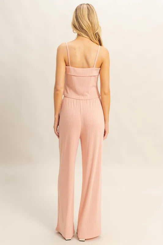 HYFVE Rib Knit Cami Top and Pants Set | Outfit Sets Daverri Fashions