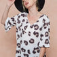 BiBi Leopard Printed V Neck Woven Top with Ruffled - DAVERRI FASHIONS