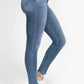 Judy Blue high waist skinny jeans with slim fit, destroy and shark bite frayed hem