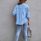 Distressed Drop Shoulder Denim Jacket - DAVERRI FASHIONS
