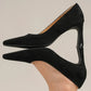 Beast Fashion Faux Suede Point Toe Pumps - DAVERRI FASHIONS