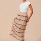 SO ME Layered Ruffled Tulle Maxi Skirt Maxi Skirts