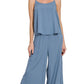 Zenana Dusty Blue Woven Cami & Pants Set DUSTY BLUE Outfit Sets