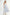 MABLE Pin Stripe Smocked Bodice Layered Midi Dress Off White S