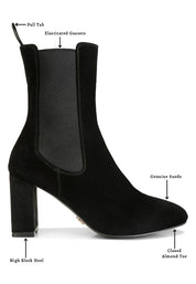 Gaven Suede High Ankle Chelsea Boots | Boots Daverri Fashions